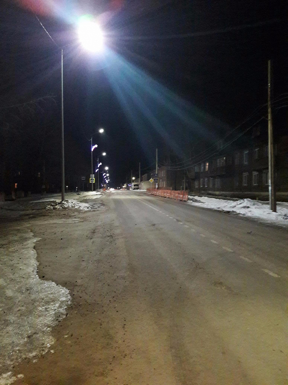 Освещение дороги в Новонукутске